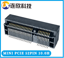 PCI插槽深圳廠家供應(yīng)MINI PCIE接口 52PIN H9.9/10.0MM